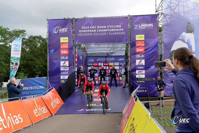 2024 UEC Road European Championships - Limburg - Flanders - Junior Team Time Trial Mixed Relay 52,3 km - 12/09/2024 -  - photo Luca Bettini/SprintCyclingAgency?2024